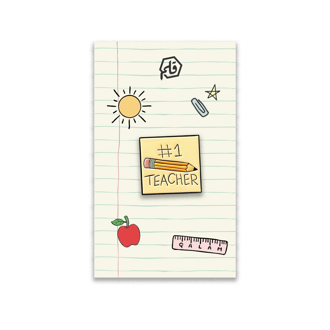 #1 TEACHER Metal Sticker