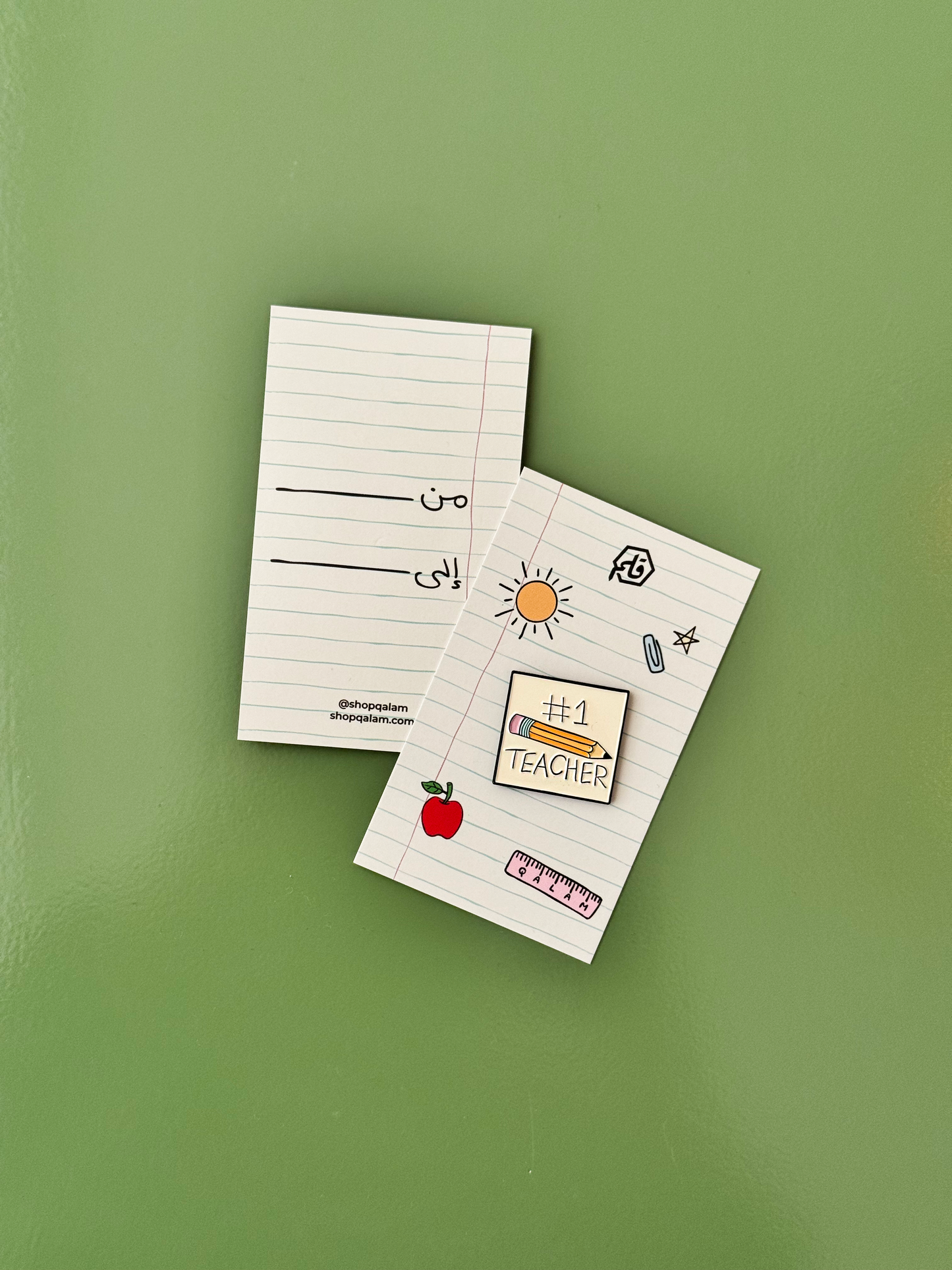 #1 TEACHER Metal Sticker